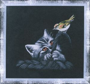 1126 - Котёнок и птичка
