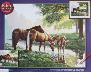 91159 - Лошади у ручья