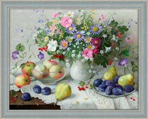 АЖ-1196 - Цветочно-фруктовый натюрморт