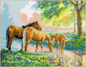 b398 - Лошади у ручья