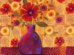 me043 - Абстракция вазы с цветами
