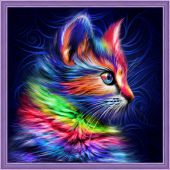 Разноцветный котенок