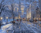 Зимний вечер в Нью-Йорке