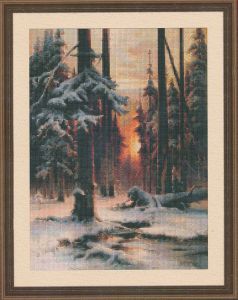 0207 - Закат в зимнем лесу