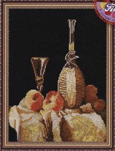 06.001.04 - Натюрморт с персиками и вином
