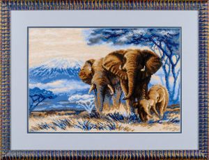 1144 - Слоны в саванне