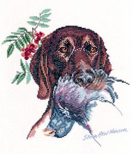12-950 - Охотничья собака с голубем