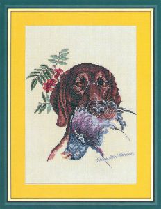 12-950 - Охотничья собака с голубем