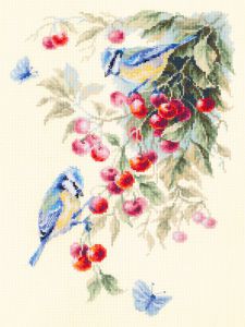 130-021 - Синицы и вишня