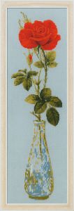 1375 - Роза в вазочке