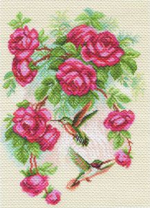 1755Н - Розы и колибри