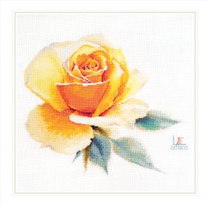 2-52 - Акварельные розы. Желтая элегантная