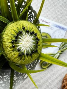 2296 - Брошь. Киви