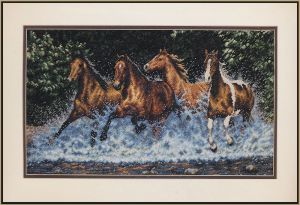 35214 - Скачущие лошади
