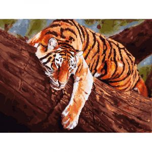364-AS - Тигр на дереве