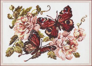 42-06 - Пионы и бабочки
