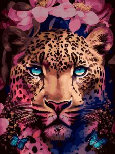 496-AS - Цветочный леопард