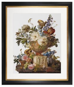 580 - Натюрморт с цветами в алебастровой вазе
