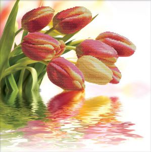 7044-3D - Весенние тюльпаны