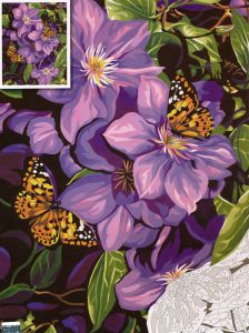 91403 - Клематис и бабочки