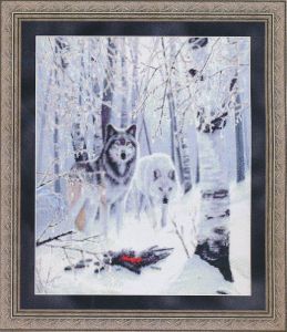 99897 - Волки в зимнем лесу