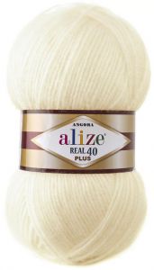 Angora Real 40 Plus 01 - Пряжа Alize Angora Real 40 Plus 01