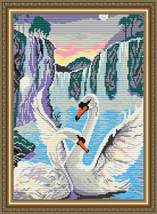 AT3003 - Лебеди у водопада