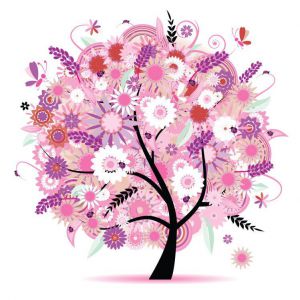 АЖ-343 - Дерево в розовых цветах