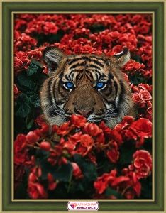 АЖ-4123 - Тигр в цветах