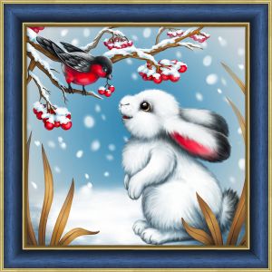 АЖ-4165 - Кролик и снегирь