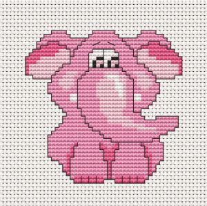 b042 - Розовый слоник