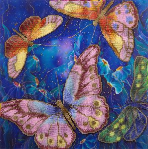 бн-5015 - Бабочки в ночных цветах
