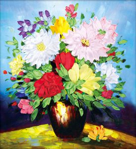 c-0005 - Букет цветов в вазе