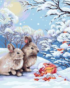 L018 - Кролики в зимнем лесу