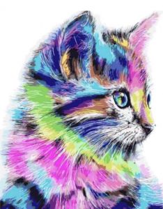 lg009 - Разноцветная кошка