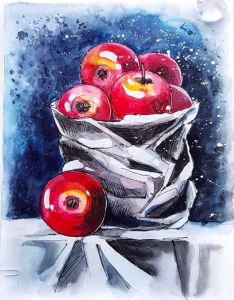 lg129 - Натюрморт с яблоками