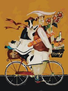 me1048 - Повар и корова на велосипеде