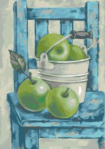 mg2105 - Натюрморт с зелеными яблоками