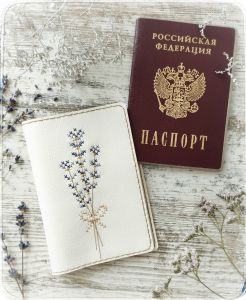 НК-18d - Обложка для паспорта. Лаванда