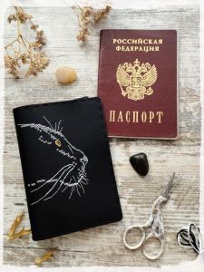 НК-18h - Обложка для паспорта. Пантера