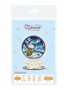 о-171 - Снежный шар. Белый мишка