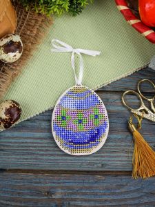 о-185 - Синее с золотом яйцо