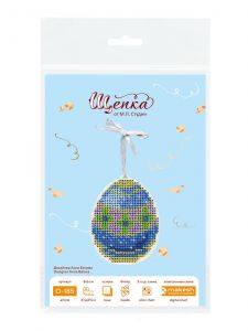 о-185 - Синее с золотом яйцо