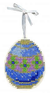 о-185 - Синее с золотом яйцо