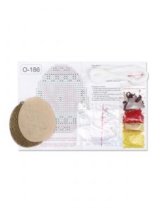 о-186 - Красные узоры. Яйцо