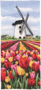 pce806 - Пейзаж с тюльпанами. Голландия