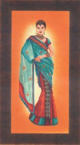 pn-0145757 - Индианка в голубом сари