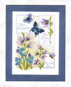 pn-0146579 - Синие бабочки и колокольчики