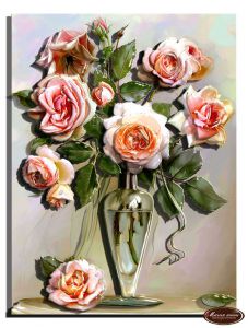 РТ150152 - Букет роз в вазе