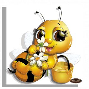РТ150323 - Пчелка с цветами